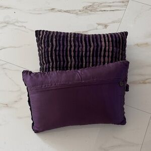 Plush Purple Accent Pillows - Set of 2